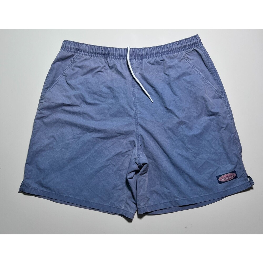 Vineyard Vines Swim Shorts Mens Large Blue Mesh Lined Elastic Waist Trunks Beach